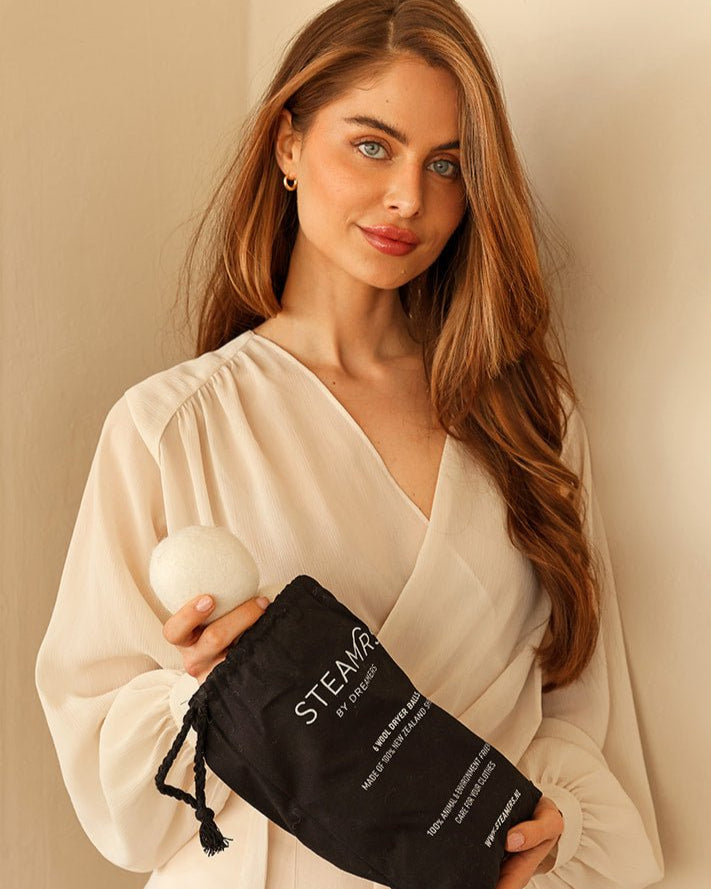 Ecologische wasdrogerballen van STEAMRS wollen dryerballs