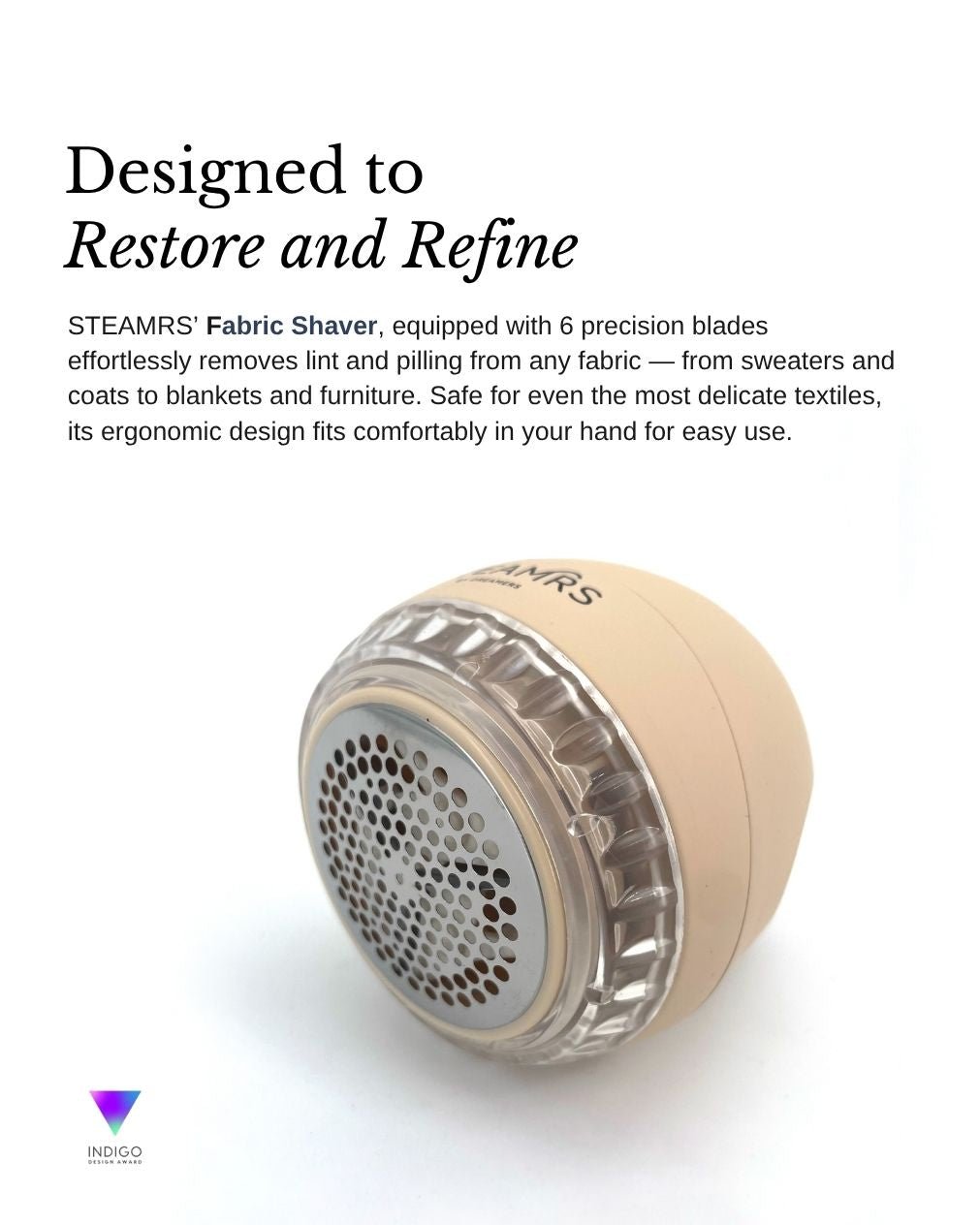 Elektrische Fabric Shaver — Zand - STEAMRS